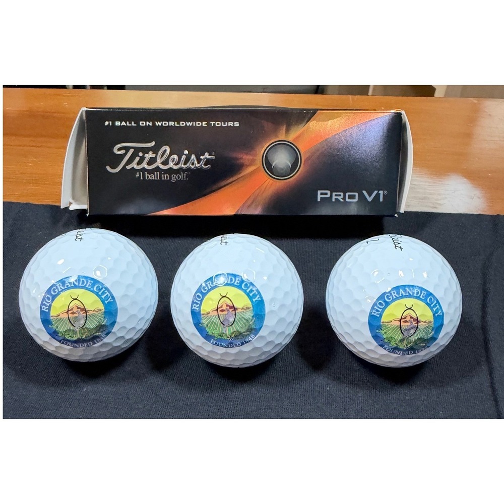 NEW Titleist Pro V1 Golf Balls Men 3-Ball Sleeve White Rio Grande City